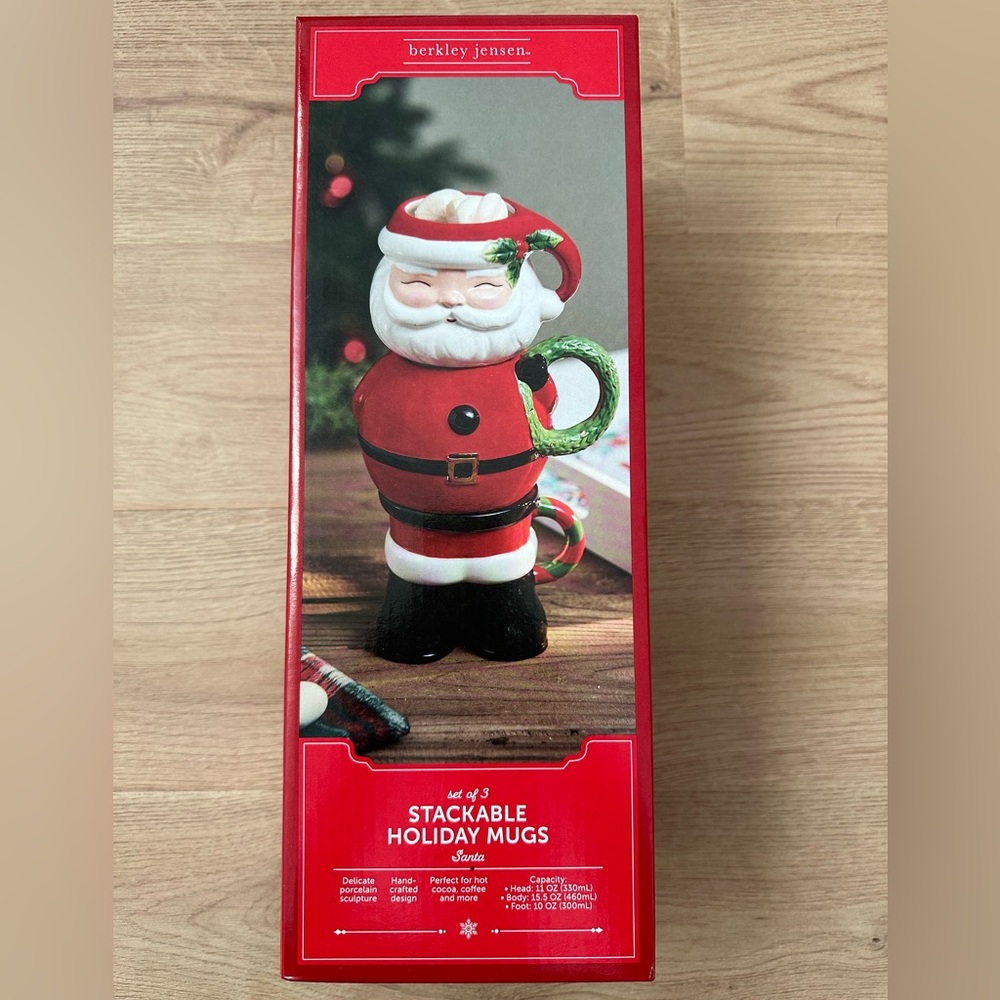Christmas unique stackable mugs
